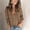 Coffee, variant on LEKODE Women V Neck Scalloped Trim Long Sleeve Leaf Hollow Crochet Knit Full Button Down Cropped Cardigan Lightweight Spring Daily Tank Dress Vacation Layering Outer Shrug Topper Beige L