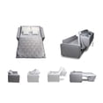 thumbnail image 5 of Casabianca Home RESERVE Queen size sofa bed in gray linen fabric and black feet., 5 of 5