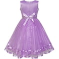 thumbnail image 4 of Sunny Fashion Girls Wedding Dress Sleeveless Flower Party Dress, Size 4-14, 4 of 13