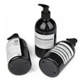 thumbnail image 2 of Alvage-17 oz Brown/Black Shampoo and Conditioner Shower Soap Dispensers- Refillable Empty PET Plastic Pump Bottle Shower Containers-Printed Design-Waterproof, Rust-Free, Clog-Free, Drip-Free, 2 of 5