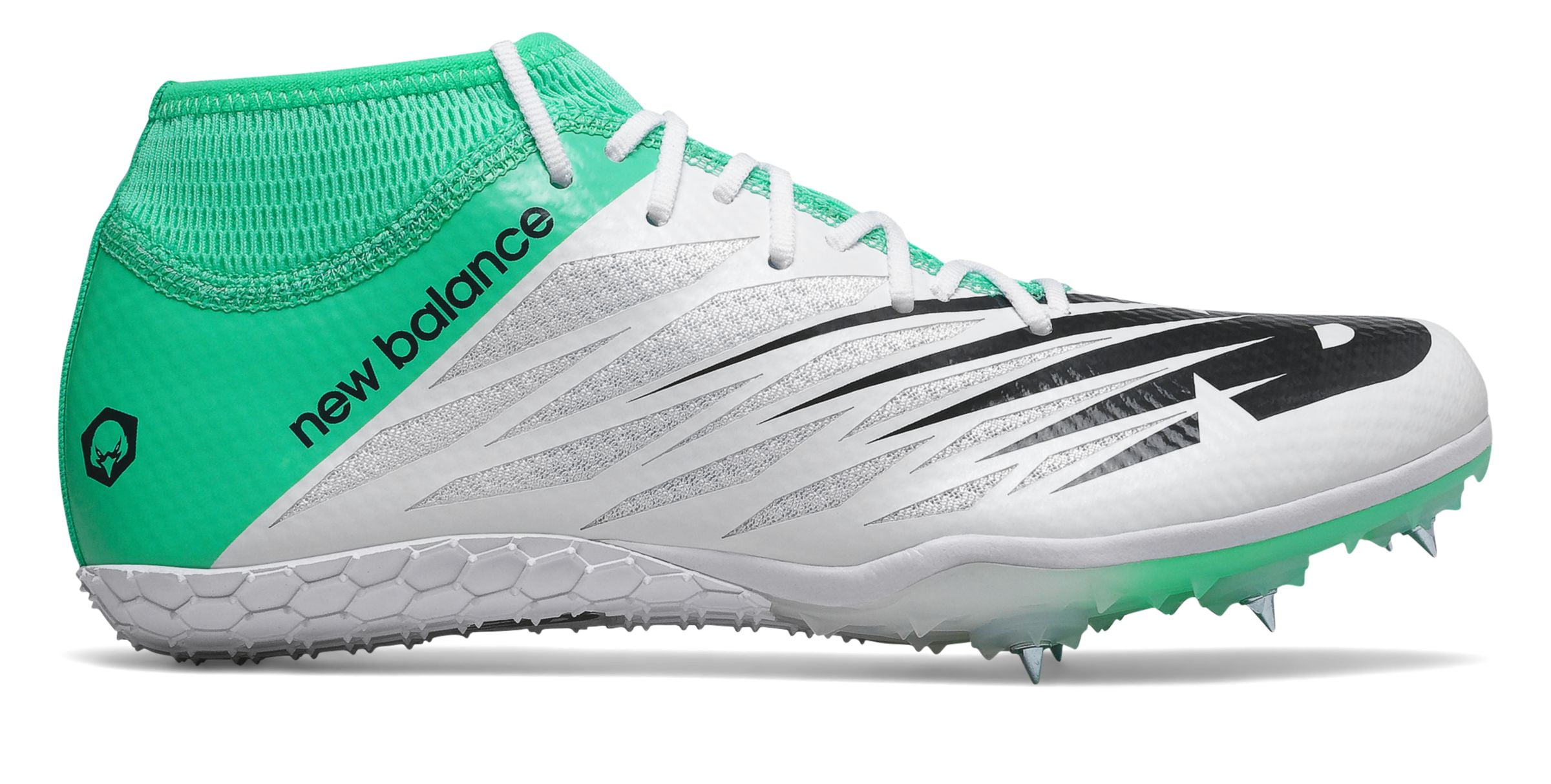 White new top balance track spikes