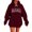 Wine, variant on Cilsoka Oversized Hoodies for Women Y2k Womens Sweatshirts No Hood Long Long Sleeve Pullover Tops for Women Tops for Women Work Casual My Orders past Orders