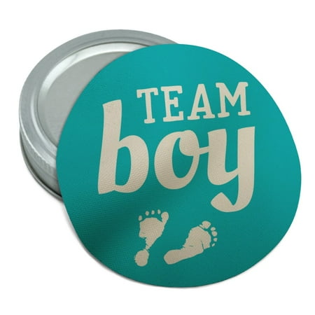 

Team Boy Baby Blue Footprints Round Rubber Non-Slip Jar Gripper Lid Opener