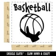 thumbnail image 2 of Hand Holding Basketball Abstract Square Rubber Stamp Stamping Scrapbooking Crafting - Small 1.25in, 2 of 7