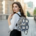 thumbnail image 6 of FORMRS Mini Backpack Purse for Women Travel Daypack Casual Shoulder Bag, Blue Cats and Hearts, 6 of 7