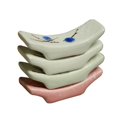 thumbnail image 1 of Soporte para palillos de cerámica con forma de copo de nieve de estilo japonés, soporte para palillos, tenedores, cucharas, cuchillos y pinceles, 4 Uds., 1 of 5