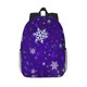 thumbnail image 1 of Disketp Dark Purple Snowflakes Mochila Escolar de 15 Pulgadas, Mochila Ligera para Estudiantes, Viajes y Trabajo, Cómoda y Resistente para el Uso Diario, 1 of 6