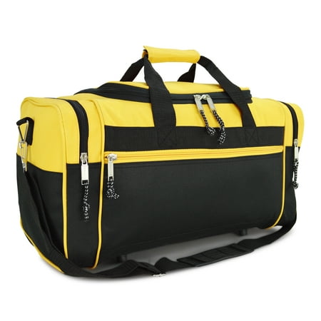 21 Blank Sports Duffle Bag Gym Bag Travel Duffel with Adjustable Strap in Gold - www.neverfullbag.com