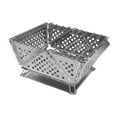 thumbnail image 3 of Vensio Portable Folding Camping Fire Grill Stainless Steel Compact Barbecue Rack for Backpacking Patios, 3 of 10