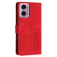 thumbnail image 3 of Leather For Motorola Moto G 5G 2024 Case Tulip Embossed 5-card  Flip Wallet Leather Case with Card Holder Magnetic Closure ,Detachable Wrist Strap,Shockproof Phone Cases Cover,Red,For Moto G 5G(2024), 3 of 9