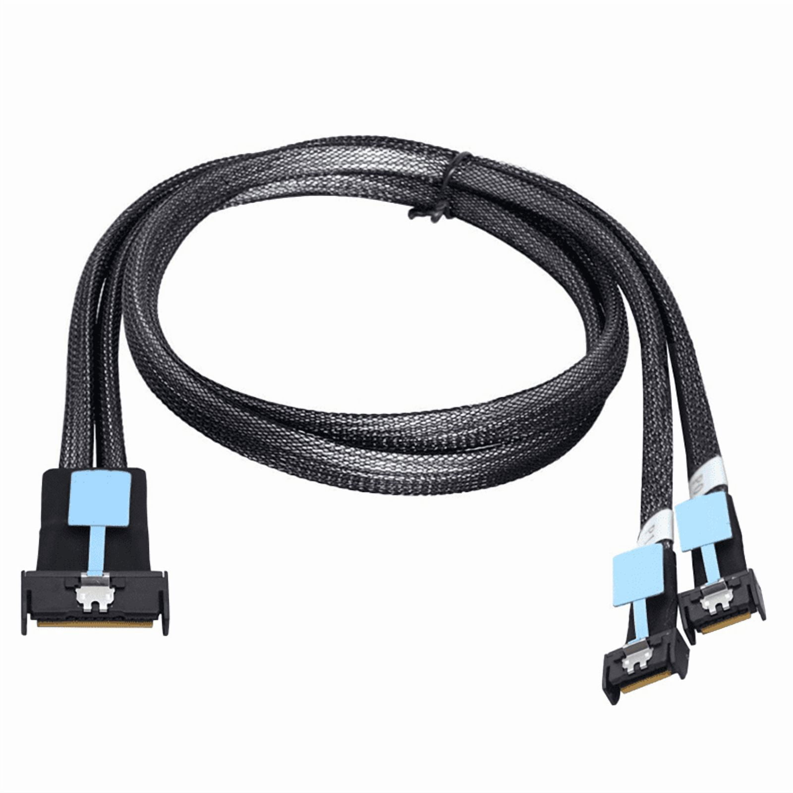 Gen5 MClo X8 Adapter Cable Gen5 MCIO X8 to Dual MCIO X4 Server Cable for PC 3.0 U.2 Oculink Pcie Cable 1M,1 * Cable