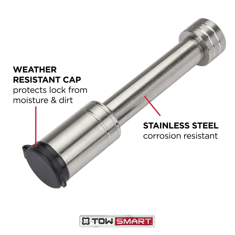 TowSmart Stainless Barrel Style Receiver Lock (Sleeved) TowSmart Stainless Barrel Style Receiver Lock (Sleeved)