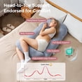 thumbnail image 2 of Almohada de embarazo Momcozy Dreamling U Pro con pierna ajustable, 2 of 9