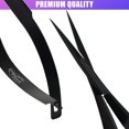 thumbnail image 5 of Cross Edge Spring Scissors 5 Inch straight Stainless Steel Precision Eyebrow & Eyelash Shaping & Trimming Scissor, Snips Squeeze, Embroidery, Knitting Micro Tip Craft Scissors (Black), 5 of 18