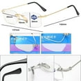 thumbnail image 2 of 3 Pairs of Blue Light Blocking Rimless BIFOCAL Reading Glasses 1.50 for Men and Women, Rectangle Presbyopic Glasses Metal Frameless Silver Readers +1.50, 2 of 5