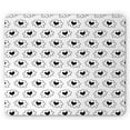 thumbnail image 1 of Doodle Mouse Pad, Hand Drawn Hearts Sketched into Cloud Like Fluffs in Monochrome Style, Rectangle Non-Slip Rubber Mousepad, Charcoal Grey and White, by Ambesonne, 1 of 2