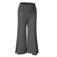 thumbnail image 3 of MBJ Womens Knit Culottes Pants L HEATHER_CHARCOAL, 3 of 3