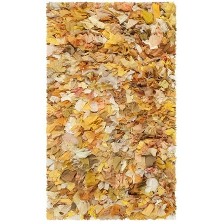 - Bungalow Rose Messiah Hand-Tufted Gold/Yellow Shag Area Rug