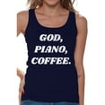 thumbnail image 1 of Awkward Styles God Piano Coffee Tank Top for Women Christian Clothes for Ladies Religious Womens T-Shirt Christian Gifts God Tank Top Piano Clothing Jesus T Shirt God Piano Coffee Ladies Shirt, 1 of 4