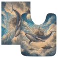 thumbnail image 7 of Yayeee Bath Rugs for Bathroom Floor Set of 2 Non Slip Fluffy Soft Absorbent Mat, Floating Whale, 7 of 7