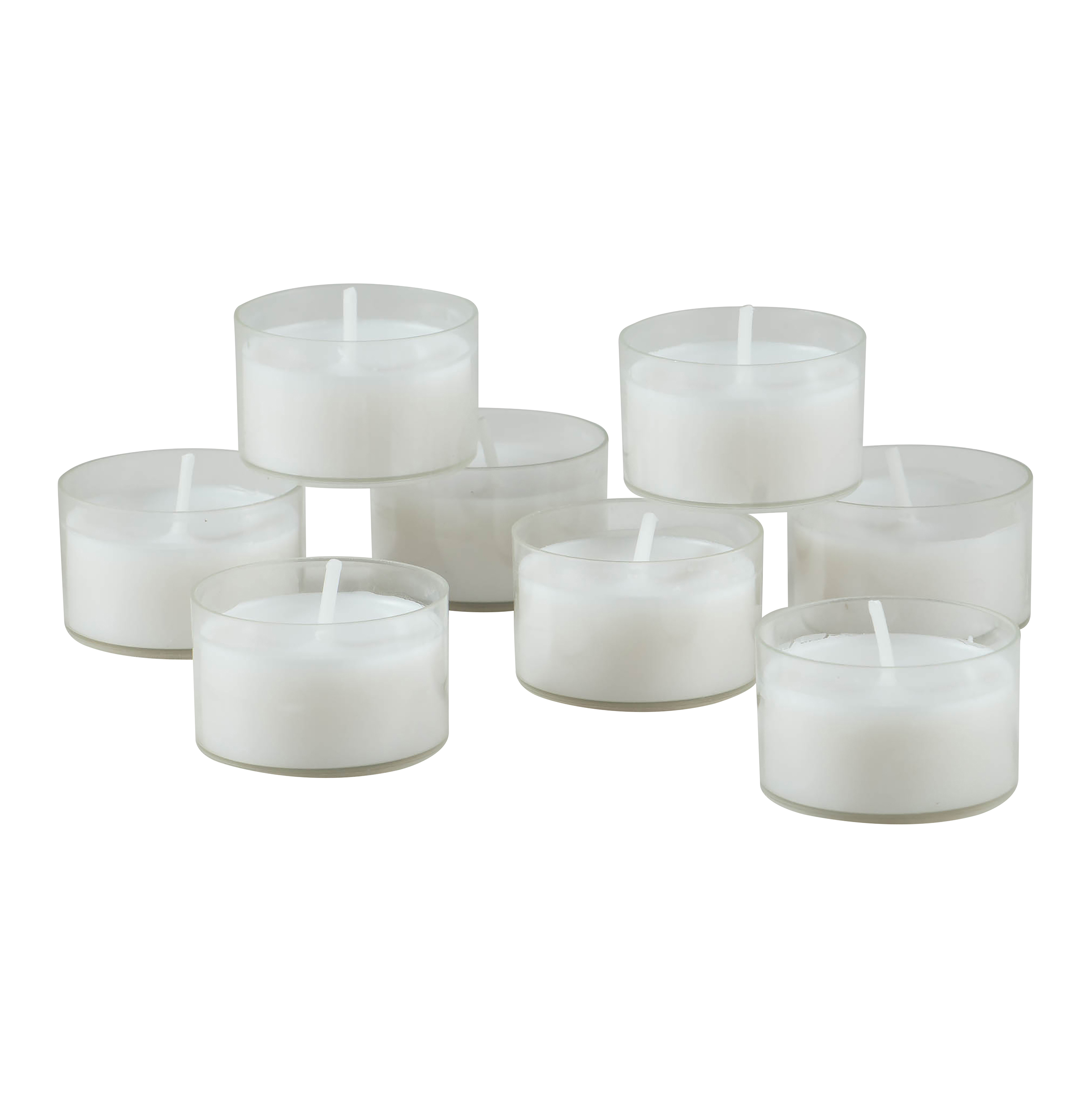 Stonebriar Unscented Long Burning Clear Cup Tealight Candles with 6-7 Hour Burn Time, 96 Pack, White - image 4 of 8