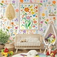 thumbnail image 5 of Floral Wall Decals for Nursery, 8 Sheets Stickers 102 Pieces Flower Decals, Colorful Garden Theme Room Decor Kids Bedroom Classroom Living Room Mural, 5 of 7