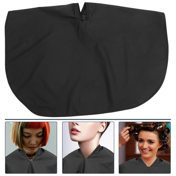 Beaupretty 1Pc Black Haircut Salon Cape Waterproof Hair Dyeing Shield for Beauty Makeup Adult Use