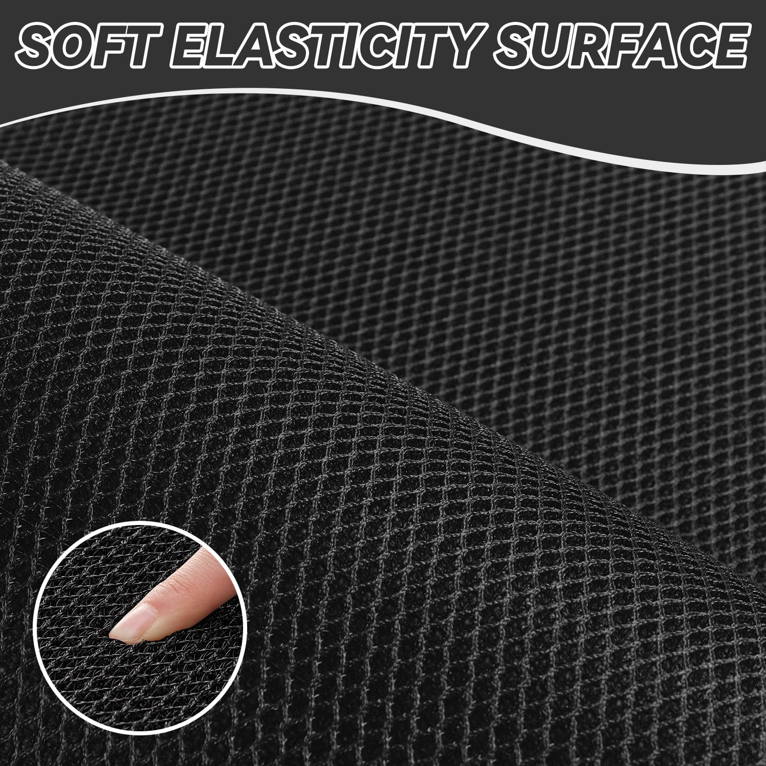 SIXHOME Outdoor Mat 17"x30" Front Door Mat Non Slip Rubber Doormat Low Profile Welcome Mat for Outside Absorbent Dirt Trapper Outdoor Doormat with Elastic Mesh Surface Heavy Duty Floor Mat Black