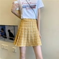 thumbnail image 2 of Viikei Summer Skirts for Women Skirts Clearance Sale Skirt Plus Size Fashion Plaid Pleated A-Line Skirt Anti-Burnout High Waist Short Skirt, 2 of 9