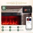 thumbnail image 6 of Holliwill 80" Electric Fireplace with Mantel, Modern Farmhouse TV Stand for TVs up to 90" with 30" Colorful Insert Heater, White, 6 of 8