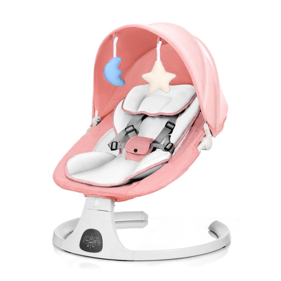 Babyeap Electric Baby Swing for Infants with Remote Control, Pink
