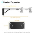 thumbnail image 3 of Wall Mounting Triangle Boom Arm Light Stand for Photography Strobe Light Monolight Softbox Reflector Ring Light Aluminum Alloy 5kg Load Capacity 180° Rotatable, Max. Length 130cm/ 51.2in, 3 of 7
