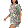 thumbnail image 5 of Sigee Rose Flowers for Sleepwear Casual Pjs with Pockets Women's Pajamas Sets Shorts 2 Piece Short Sleeve Lounge Sets XX-Large, 5 of 9