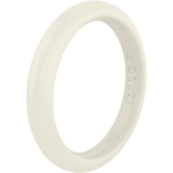 QALO Women's Sand Classic Stackable Ring – Durable Wedding Bands with Flexible Comfortable Fit – Skin-Friendly and Lightweight Design – Size 08