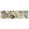 thumbnail image 4 of 8' Ivory Blue Hand Tufted Tropical Leaves Indoor Runner Rug, 4 of 4