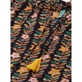 thumbnail image 3 of Janasya Indian Chinese Neck Sleeveless Floral Print Black Cotton Kurta For Women, 3 of 3