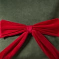 thumbnail image 5 of My Texas House 20" x 20" Green/Red Velvet Bow Decorative Pillow, 5 of 5