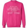 thumbnail image 2 of OXI Crewneck Sweatshirt - If You Can Read This,Basic Casual Sweatshirts for Men's and Women Fleece Sweatshirt Long Sleeve- Heliconia 2X-Large, 2 of 2