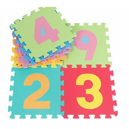 Kids Puzzle Alphabet, Numbers, 36 Tiles And Edges Play Mat, 6x6-Feet