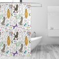 thumbnail image 2 of Fuzoiu Colorful Poodle Dog Print Waterproof Shower Curtain 72x72in with Heavy Duty Metal Grommets,Machine Washable Spring Modern Shower Curtains, 2 of 4