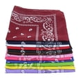 thumbnail image 1 of 12PCS Unisexe Bandana, 54x54CM Multifonction Coloré Bandeau Casque Extérieur Multicolore, 1 of 8