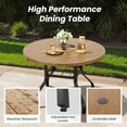 thumbnail image 5 of STARY 5 Pieces Outdoor Dining Set with 1.57" Umbrella Hole, Patio Stackable Dining Textilene Chairs and 41" Iron Round Table for 4 People, Garden, 5 of 7