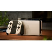 Nintendo Switch OLED Model White Joy Con 64GB Console Improved HD Screen & LAN-Port Dock with The Legend of Zelda: Breath of the Wild And Mytrix Wireless Pro Controller and Accessories