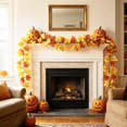 thumbnail image 2 of Artificial Maple Leaf Garland, Fall Autumn Foliage Vine, Flexible Hanging Garland for Thanksgiving, Fireplace, Front Door, Wall, Staircase, Porch and Indoor Outdoor Decoration 78.7 Inch #27, 2 of 7