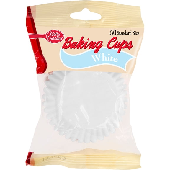 Betty Crocker White Cupcake Liner - 50 Count