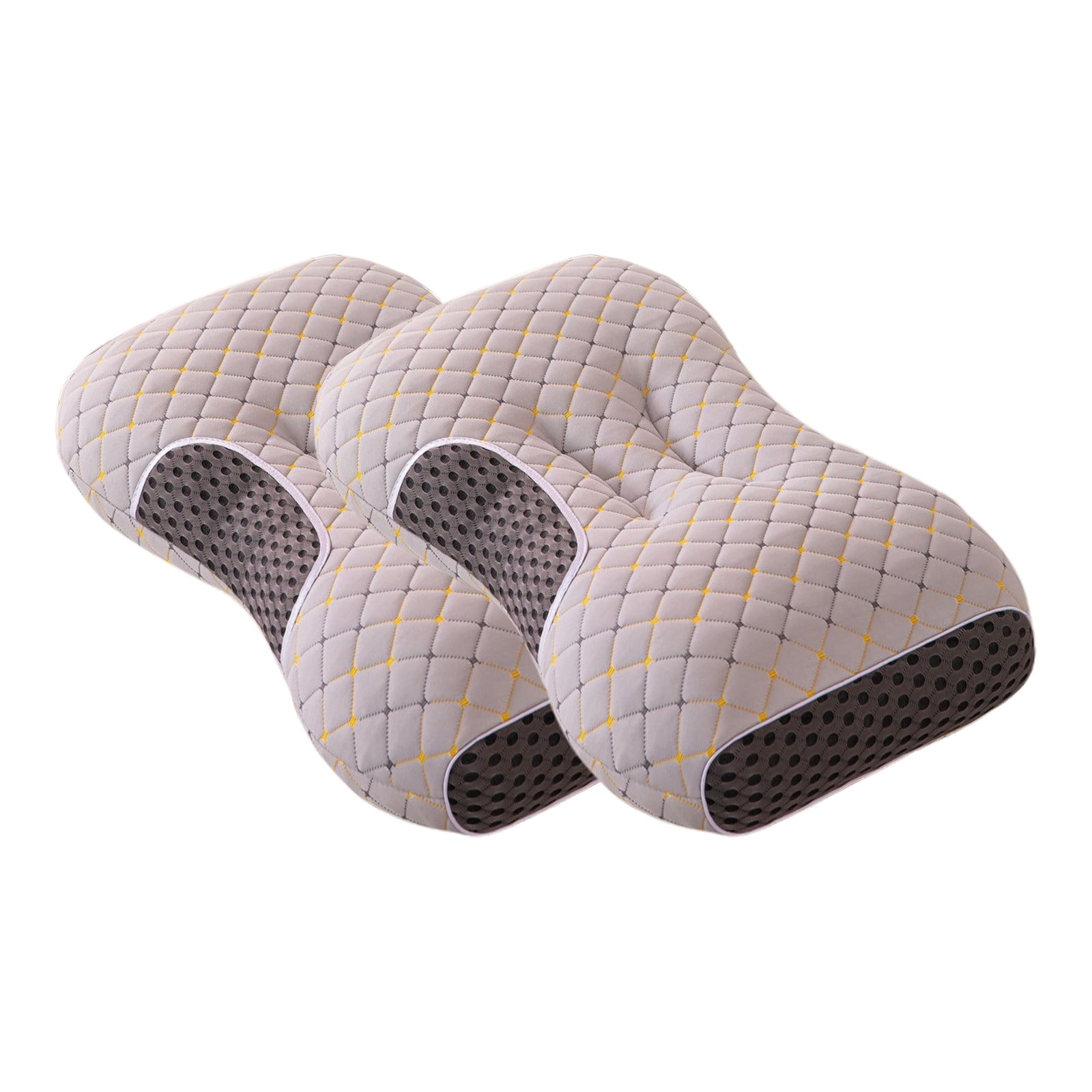 Ovzne 2-Pack Orthopedic Cervical Pillows For Deep Sleep Support - Non-Collapsing Memory Foam Pillow With Neck Pain Relief, 29X19X2 Inches, Bed Pillows For Side/Back Sleepers