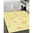thumbnail image 2 of Ahgly Company Tapis d'Intérieur Rond Abstrait Jaune Audacieux Oriental, 6 Pieds Rond, 2 of 6