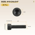 thumbnail image 2 of Uxcell Socket Head Cap Screws Allen Socket Drive Black Carbon Steel Fasteners, 2 of 7