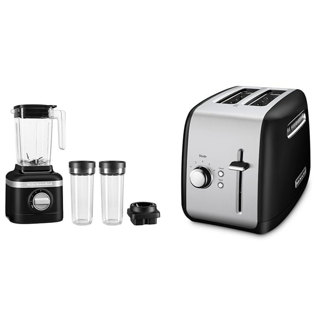 Licuadora KitchenAid K150 de 3 velocidades, 1,4 L, con 2 tarros personales