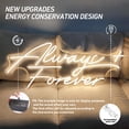 thumbnail image 6 of UPONRAY Always Forever Neon Signs, 23.62"*9.84" Dimmable & USB-Powered LED Neon Light, Stylish Wall Decor as gifts for Valentine's Day, Birthday, Family, Lover, Children, 6 of 12